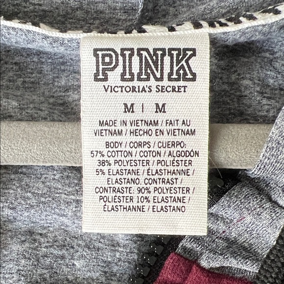 PINK Victoria's Secret Burgundy and Gray Hoodie - Picture 4 of 4